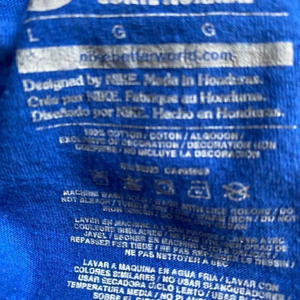 Chicago Cubs Nike Mens T-Shirt Baseball Graphic Team Blue Red Size Large
