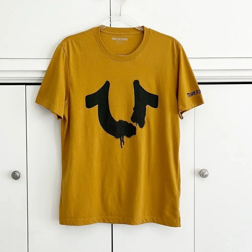 True Religion Spray Paint Logo Crewneck Shirt Tee