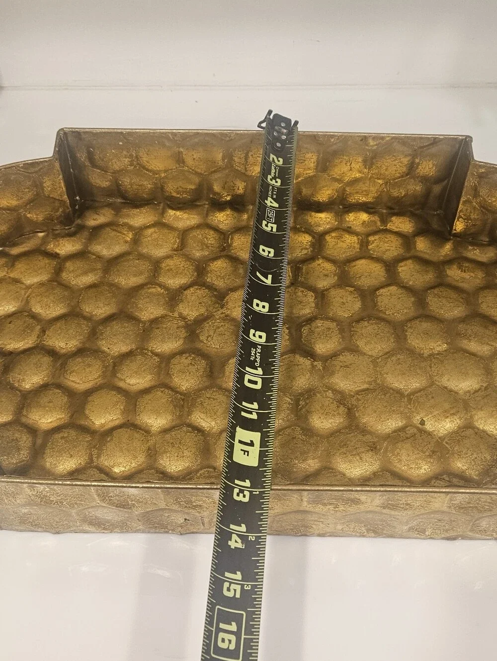 Gold Honeycomb Decorative Tray