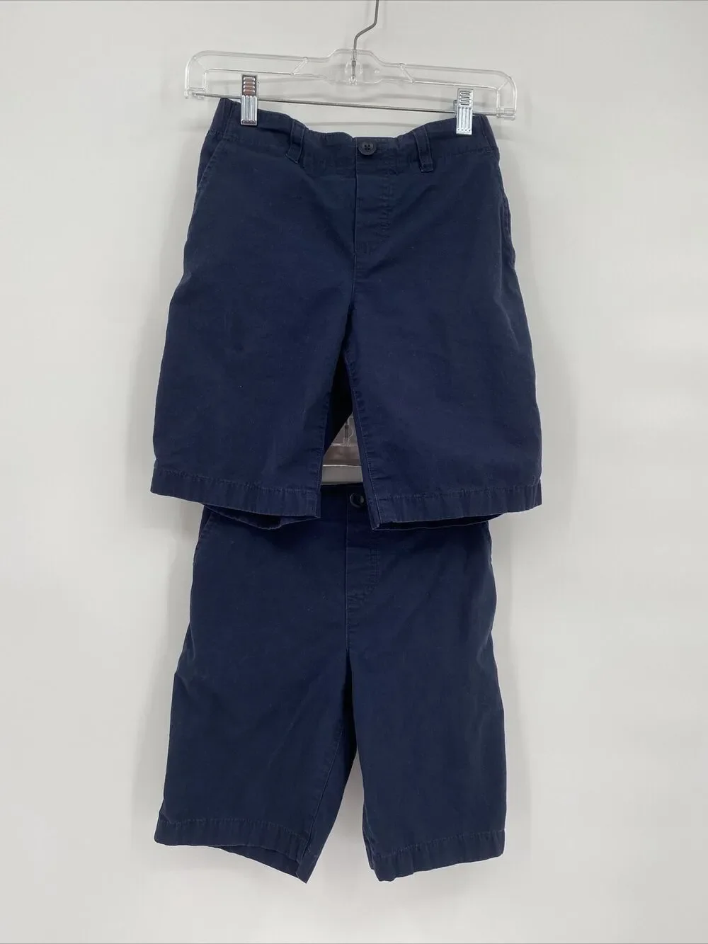Lands End Kids 2 Packs Cotton Elastic Waist Pull On Shorts Black Size M