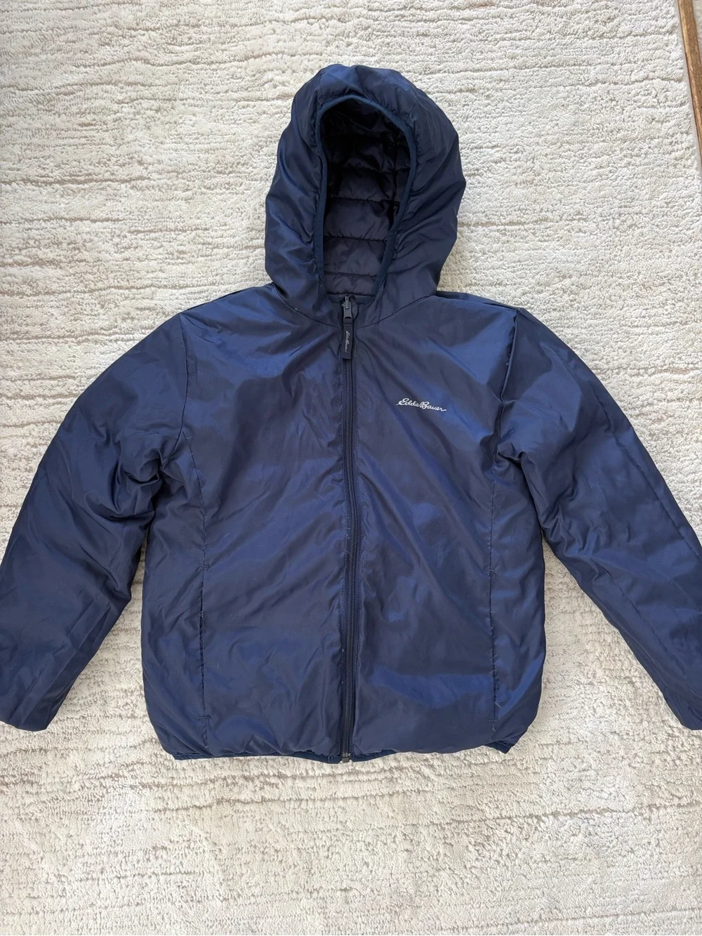Eddie Bauer Reversible Down Hooded Jacket