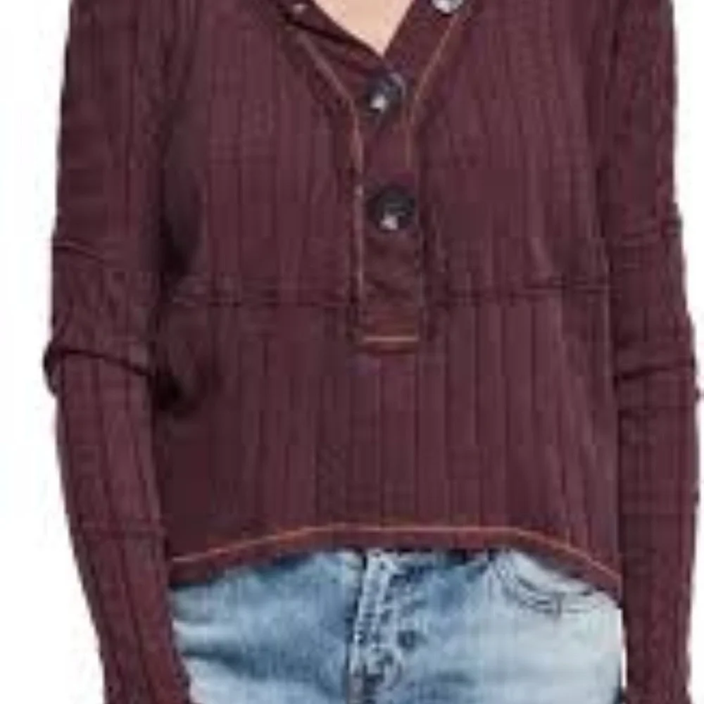 Free People cleaned new burgundy