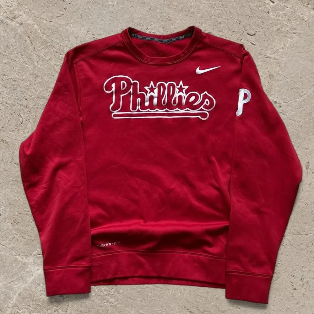 Y2K Mens Nike Philadelphia Phillies Crewneck SZ M