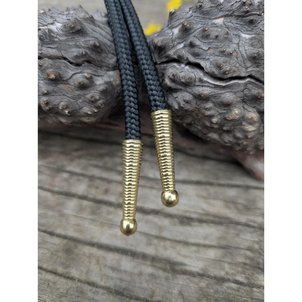 Handcrafted Stamped Metal Butterfly Bolo Tie, Butterfly Western Necklace