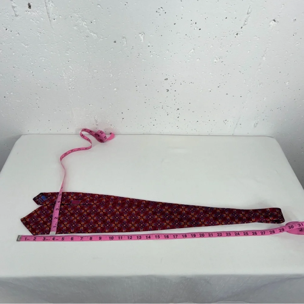 Robert Talbot Seven Fold Limited Edition 2/40 Hand Sewn Floral Print Silk Tie