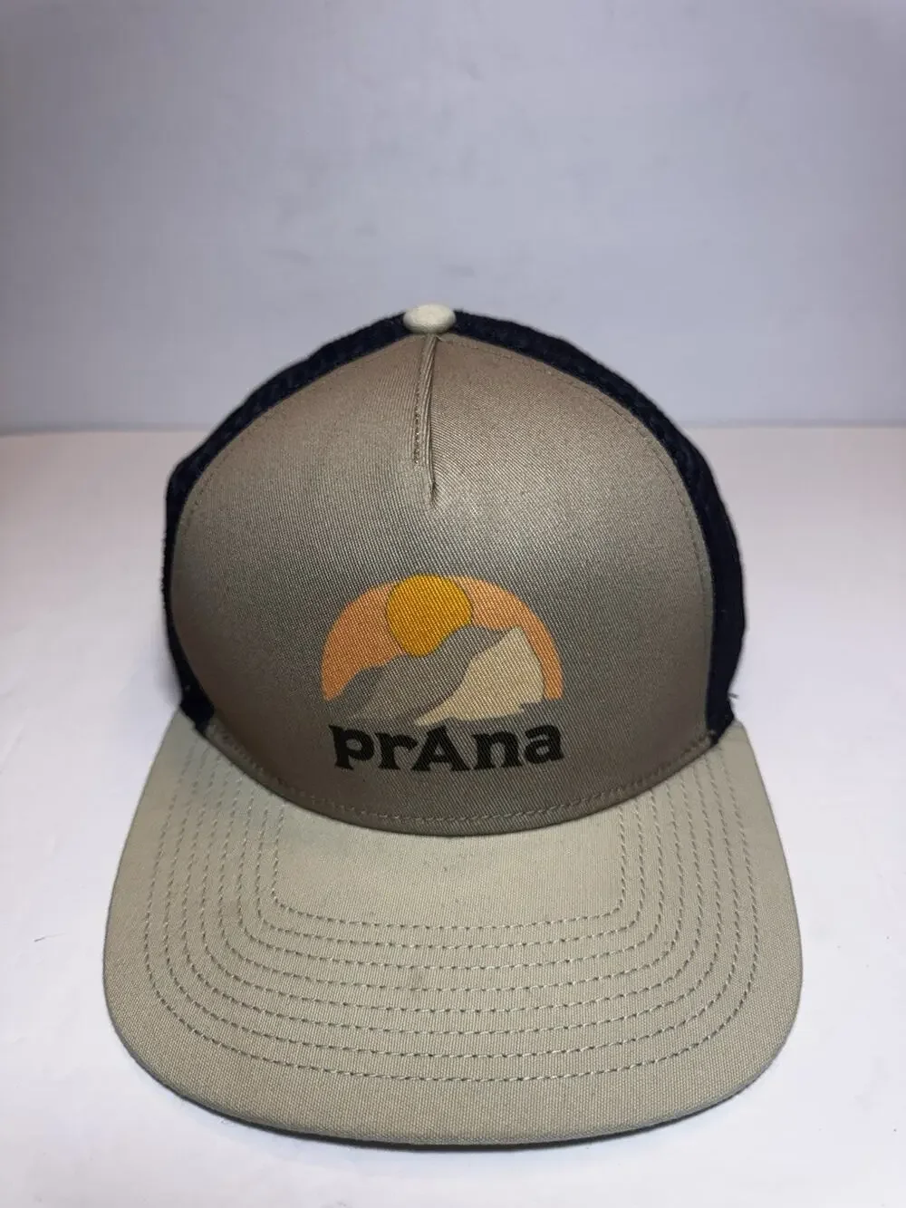 New Prana Trucker Hat Mesh Snap Back Baseball Cap Outdoor Hiking