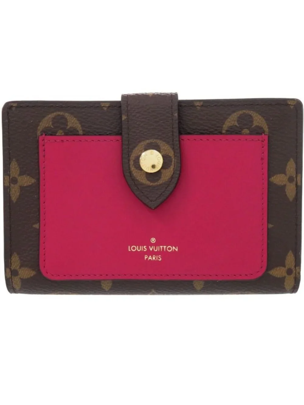 Louis Vuitton Portefeuille Juliette Monogram Canvas Fuchsia Bifold Wallet Brown