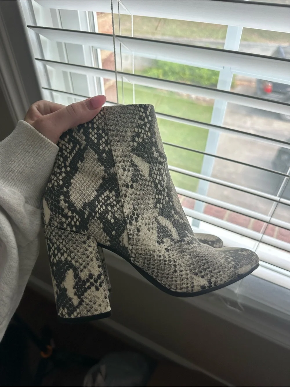 Steve Madden snake skin bootie size 6