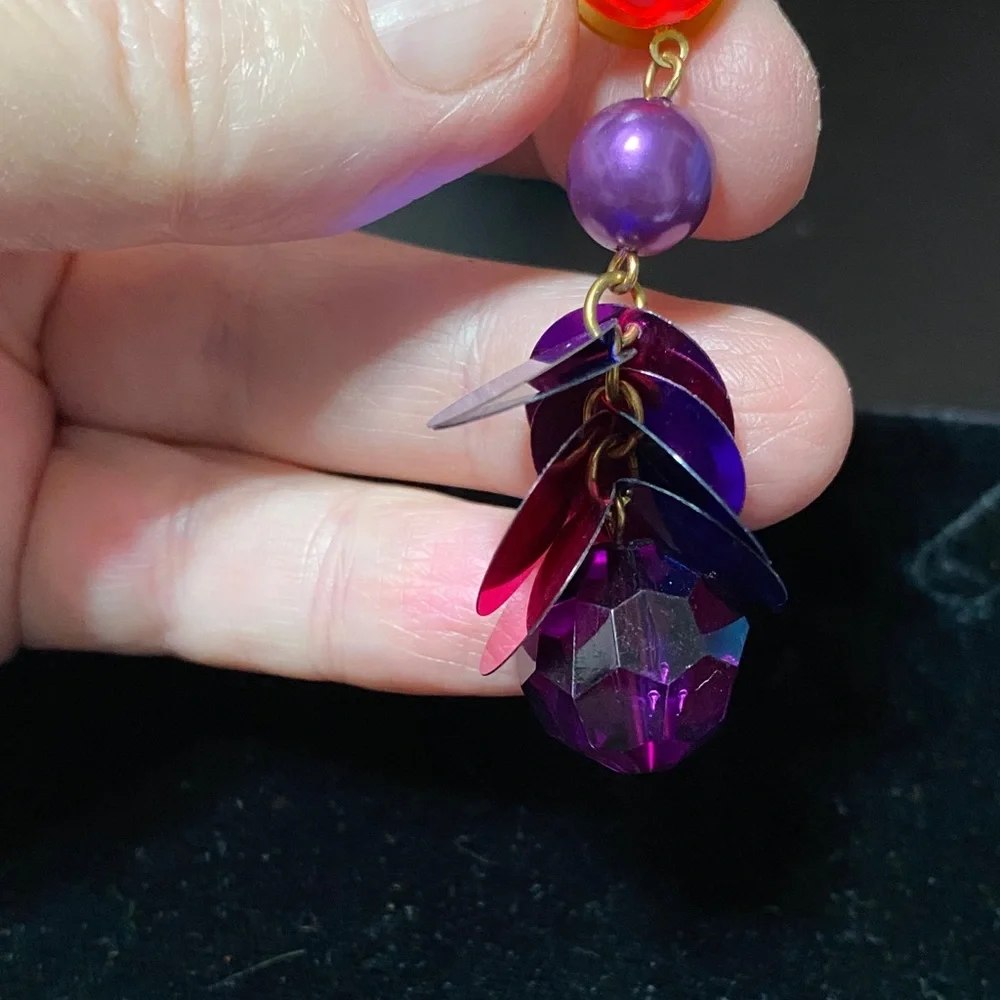 Elegant vintage Multicolor Dangle pierced Earrings