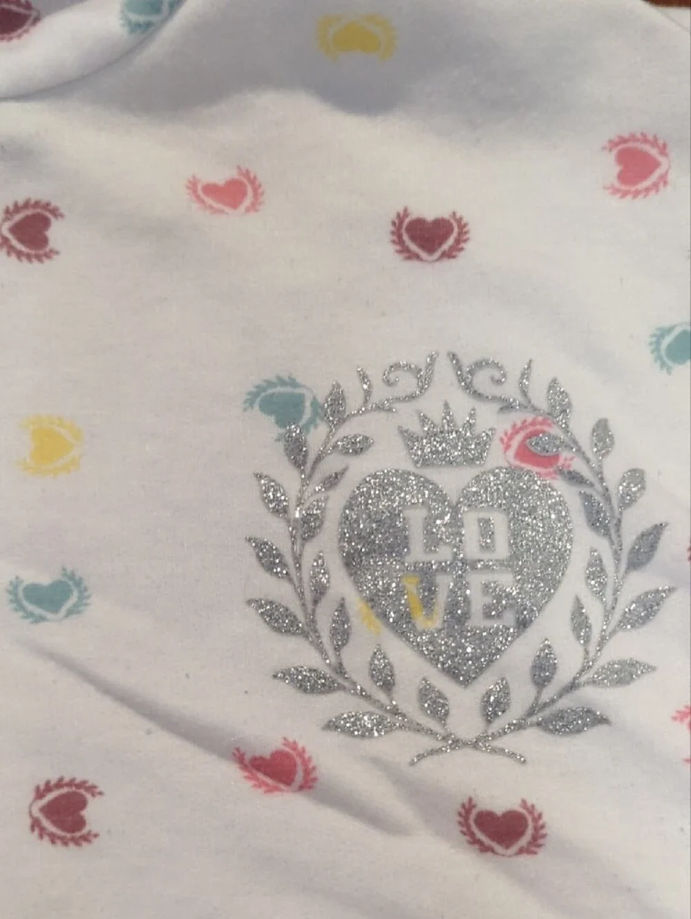 Insta Girl Sport White Hoodie with Multi Color Heart Print