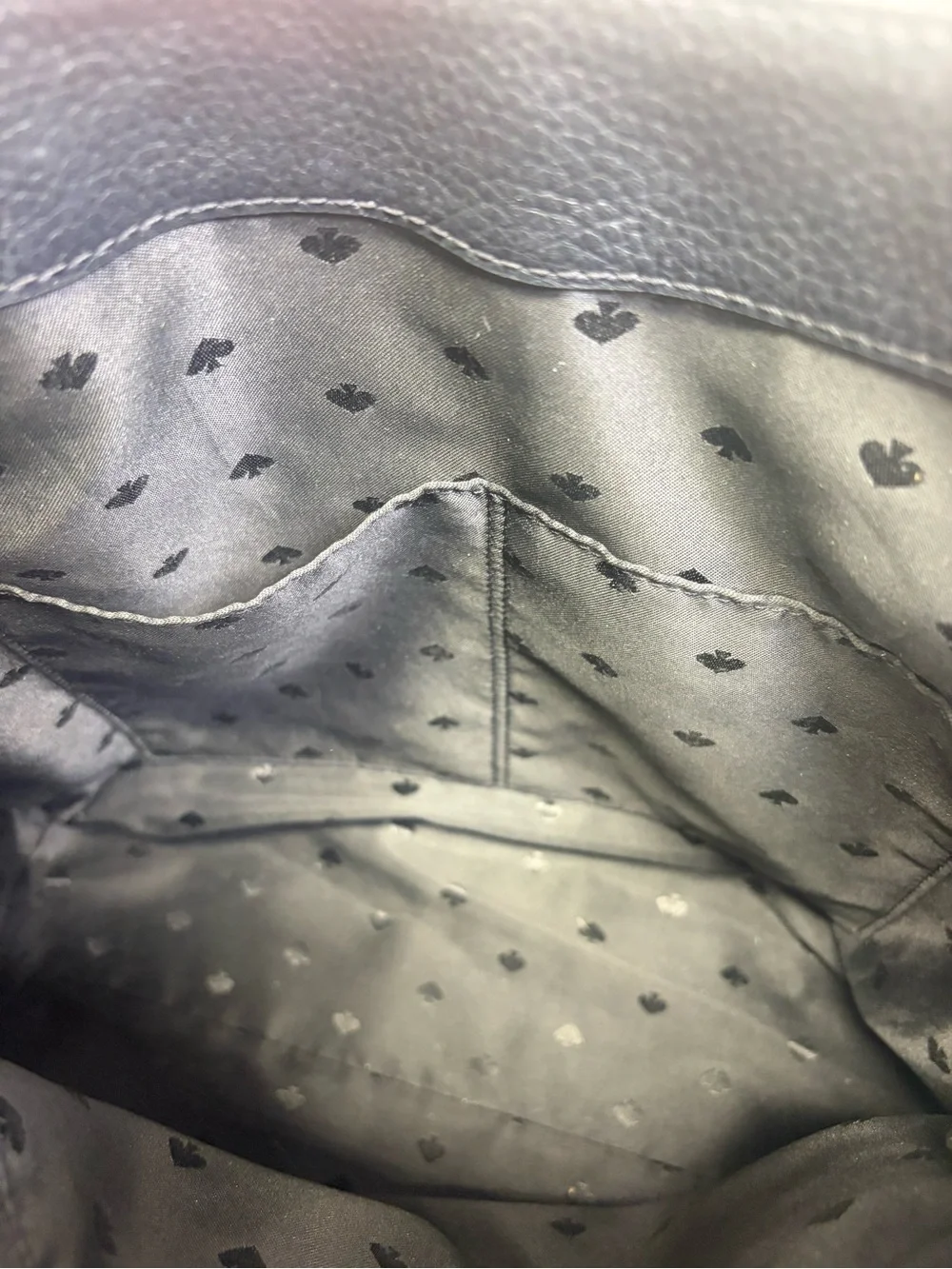 KATE SPADE Black soft Pebbled Leather Shoulder Hobo