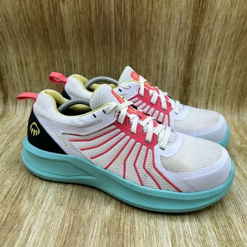 Wolverine Bolt Durashocks Women's Size 9W White Teal‎ Work Shoes W080058