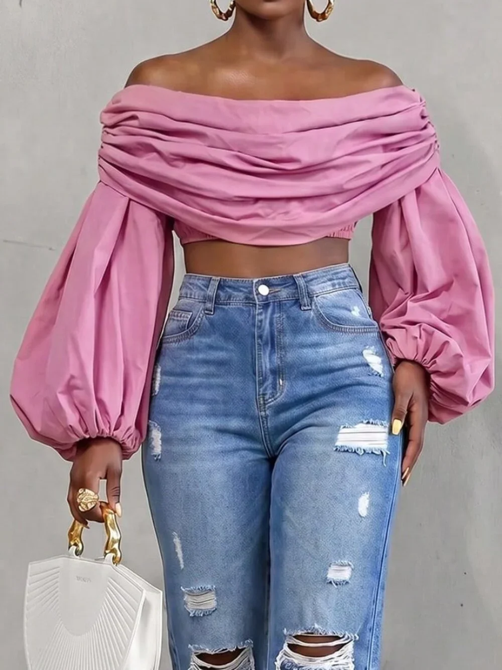 N/A pink cropped