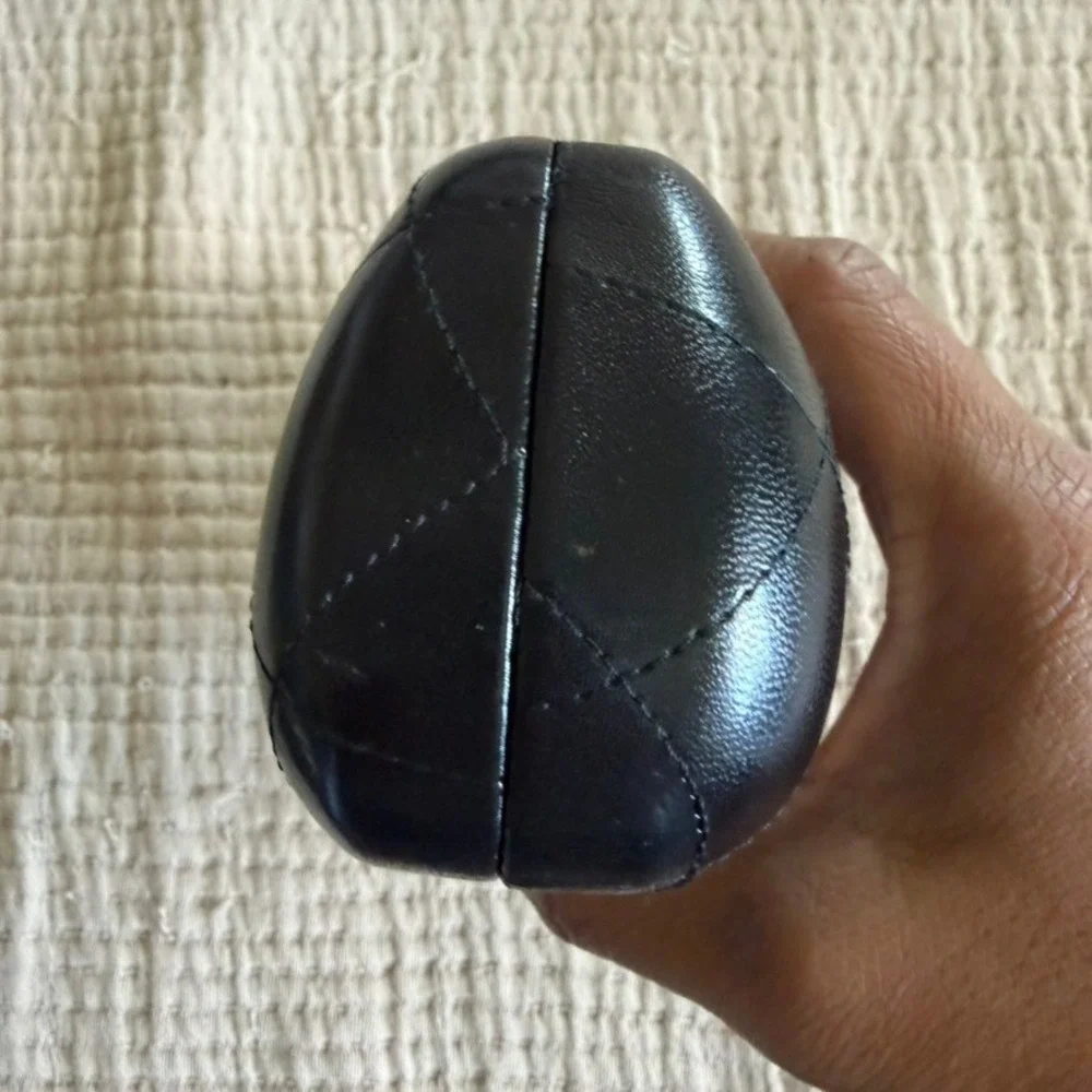 Chanel Sunglasses Case Only Black Quilted Leather CC Logo Clamshell