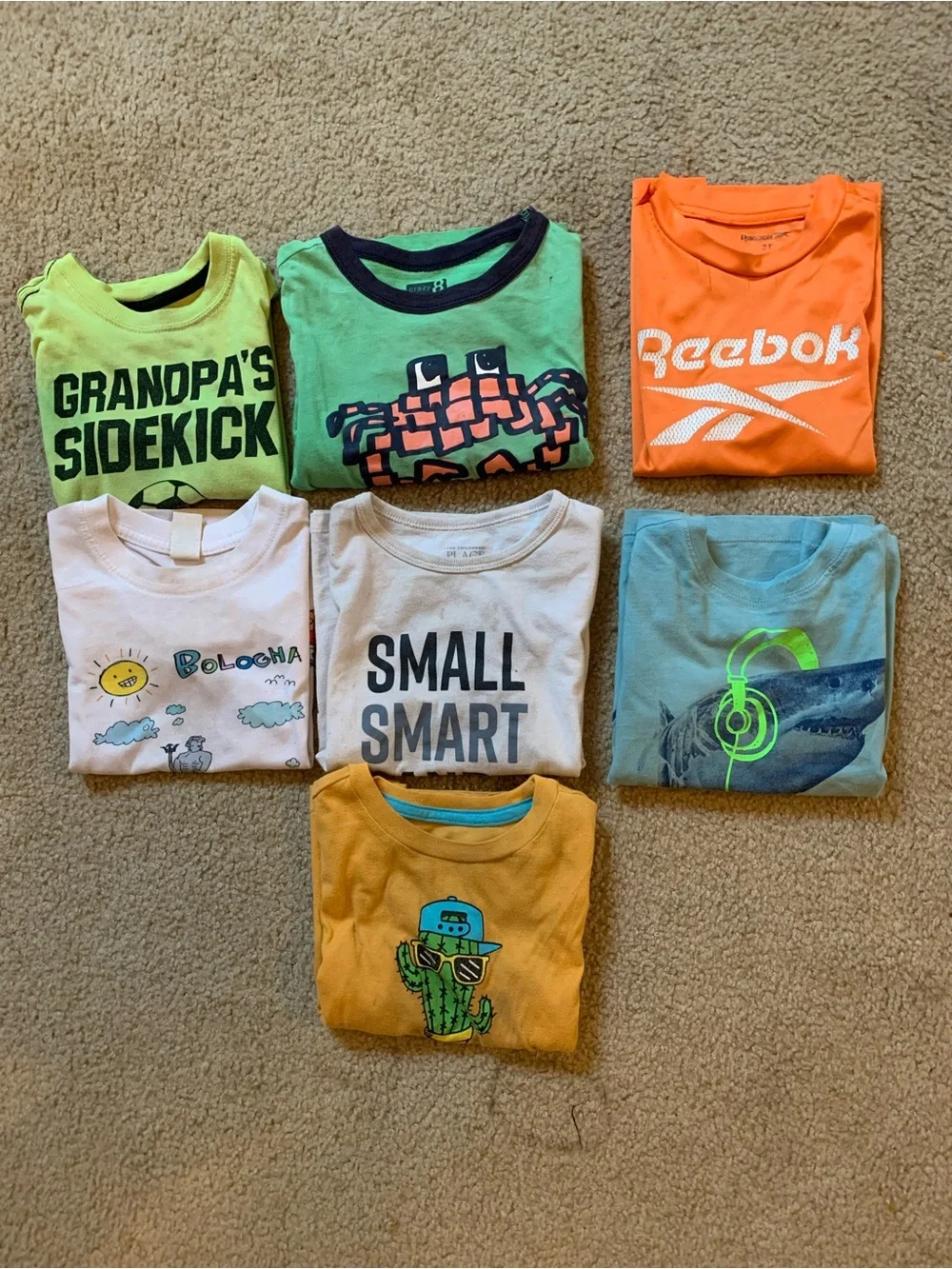 Reebok Bright Orange Kids Short Sleeve Tee