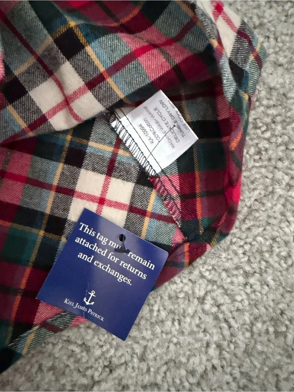 Kiel James Patrick plaid button