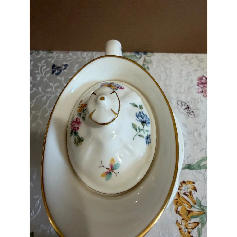 Royal Crown Derby Days Coffee Pot Bone China Floral Butterfly Gold Trim A.1308