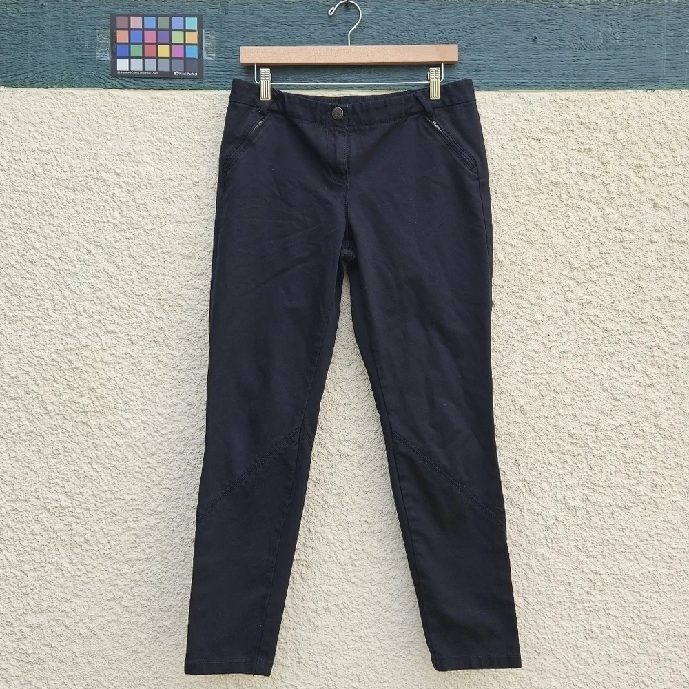 J. Crew black stretch skinny pants with zip pockets size 6 29 in inseam