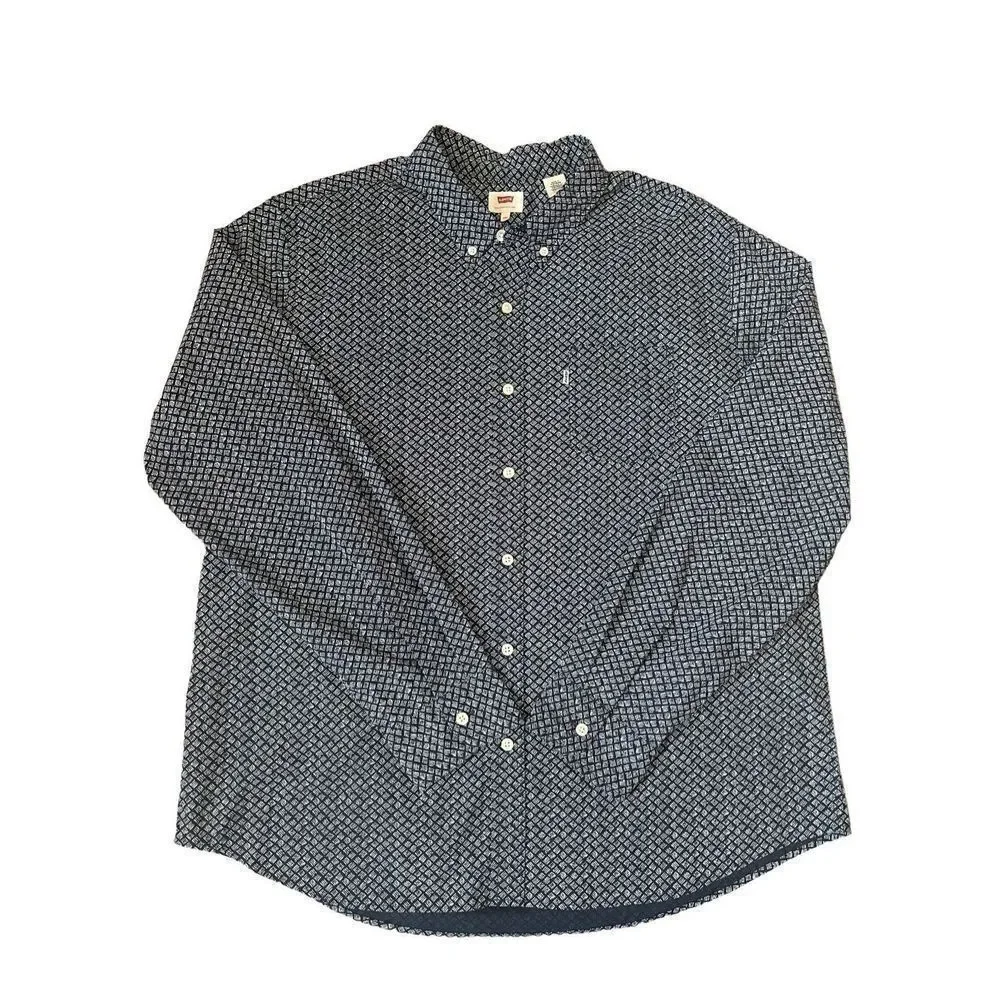 Levi’s Button Up‎ Men’s Long Sleeve Blue Shirt size XXL