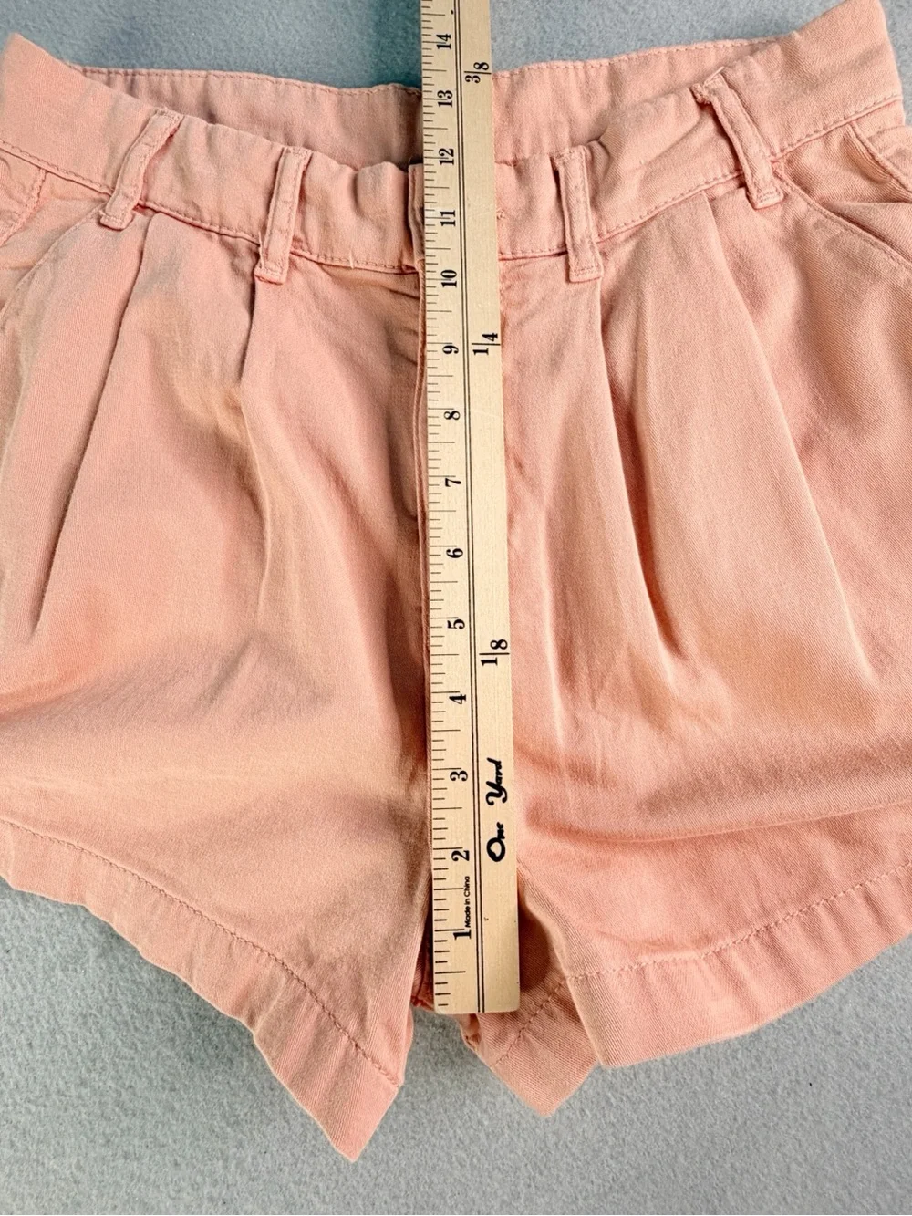 Free People Billie Chino Shorts Pleated Rose Pink Size 4 Beachy Boho Summer Girl