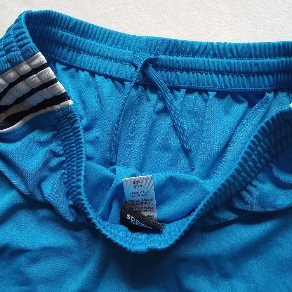 Adidas▪️Boys XL(18) Climalite Turquoise Basketball Gym Shorts