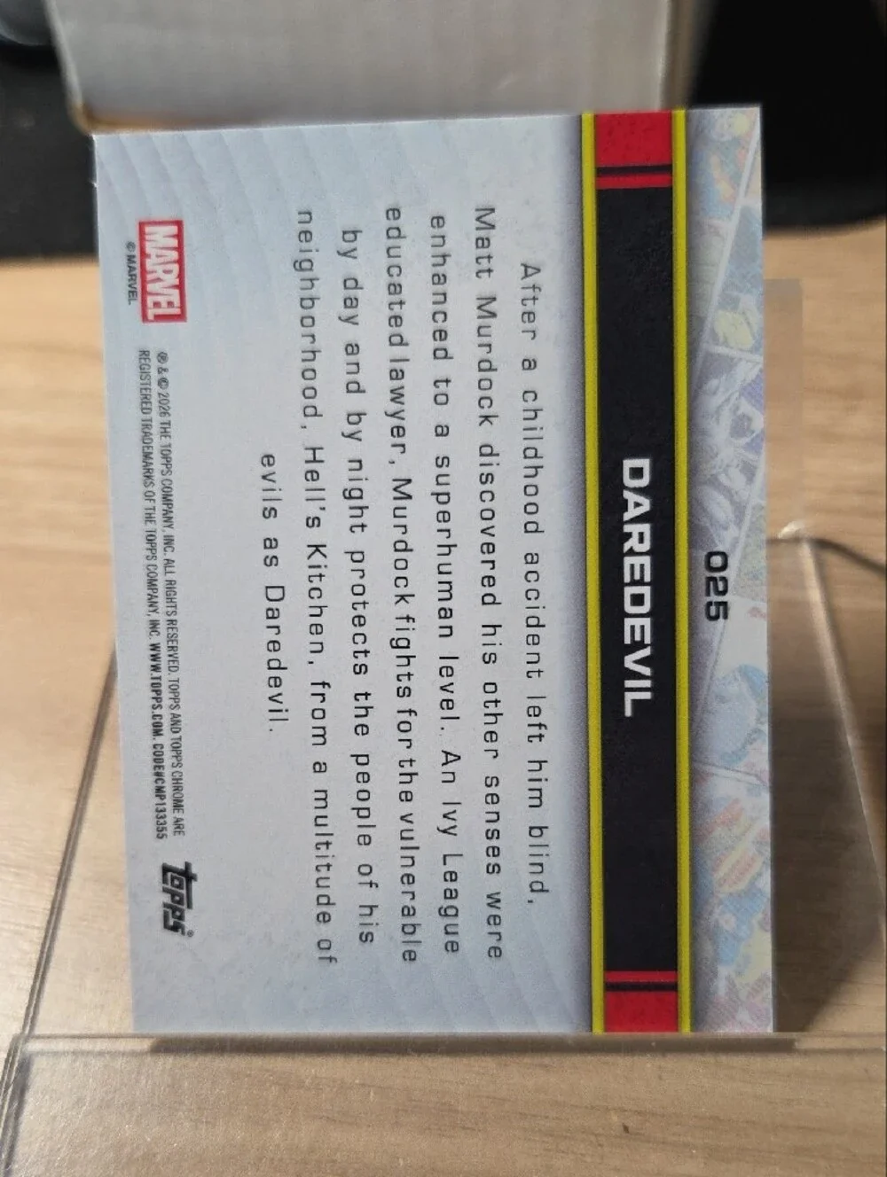 Marvel 2026 Daredevil Chrome Card  #25