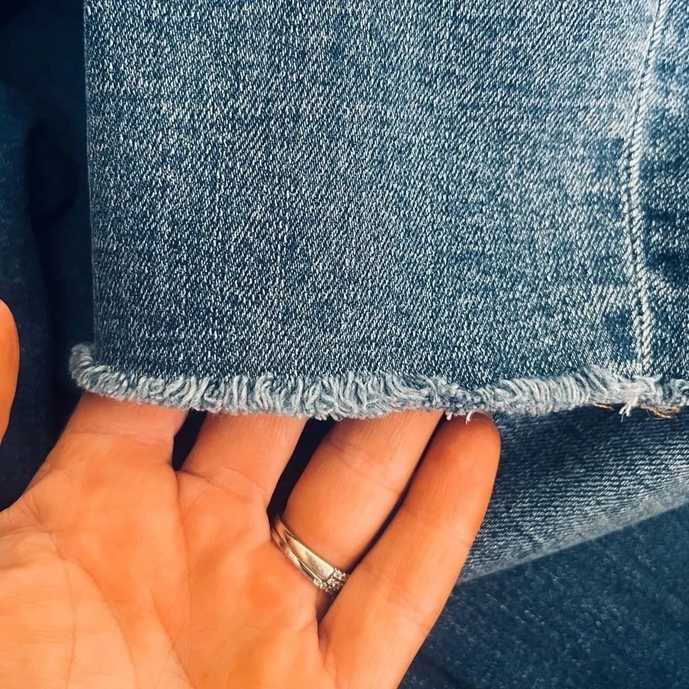 J.Crew Toothpick High Rise Jeans with Raw hem Size 27
