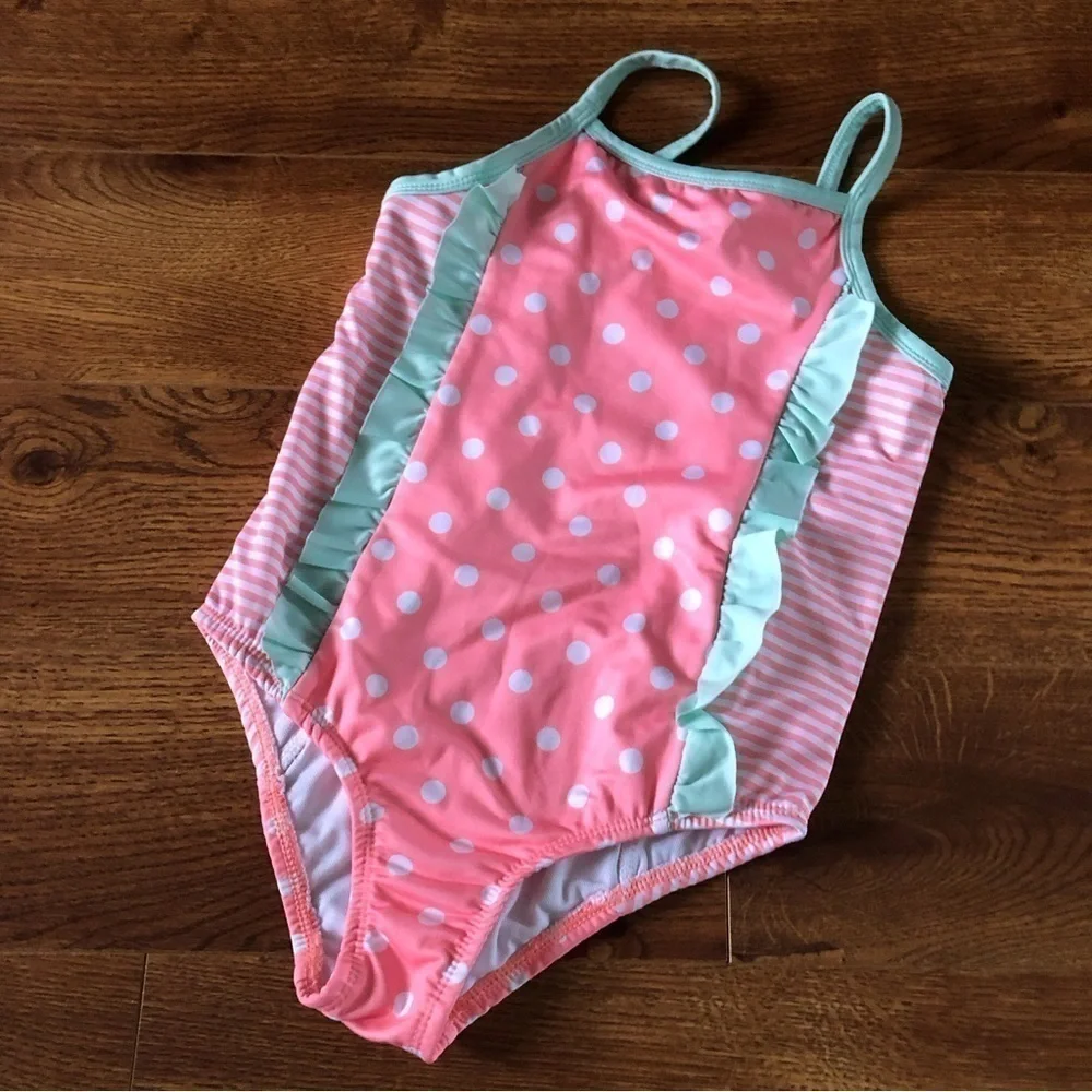 Coral & mint one pc swimsuit in size 5