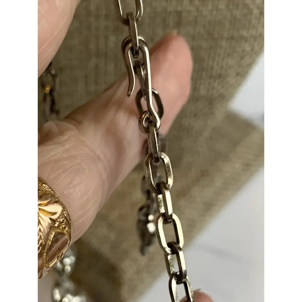 Vtg Sarah Coventry Fancy Free Necklace Silver Tone Bib Collar Vintage 1960s ~17