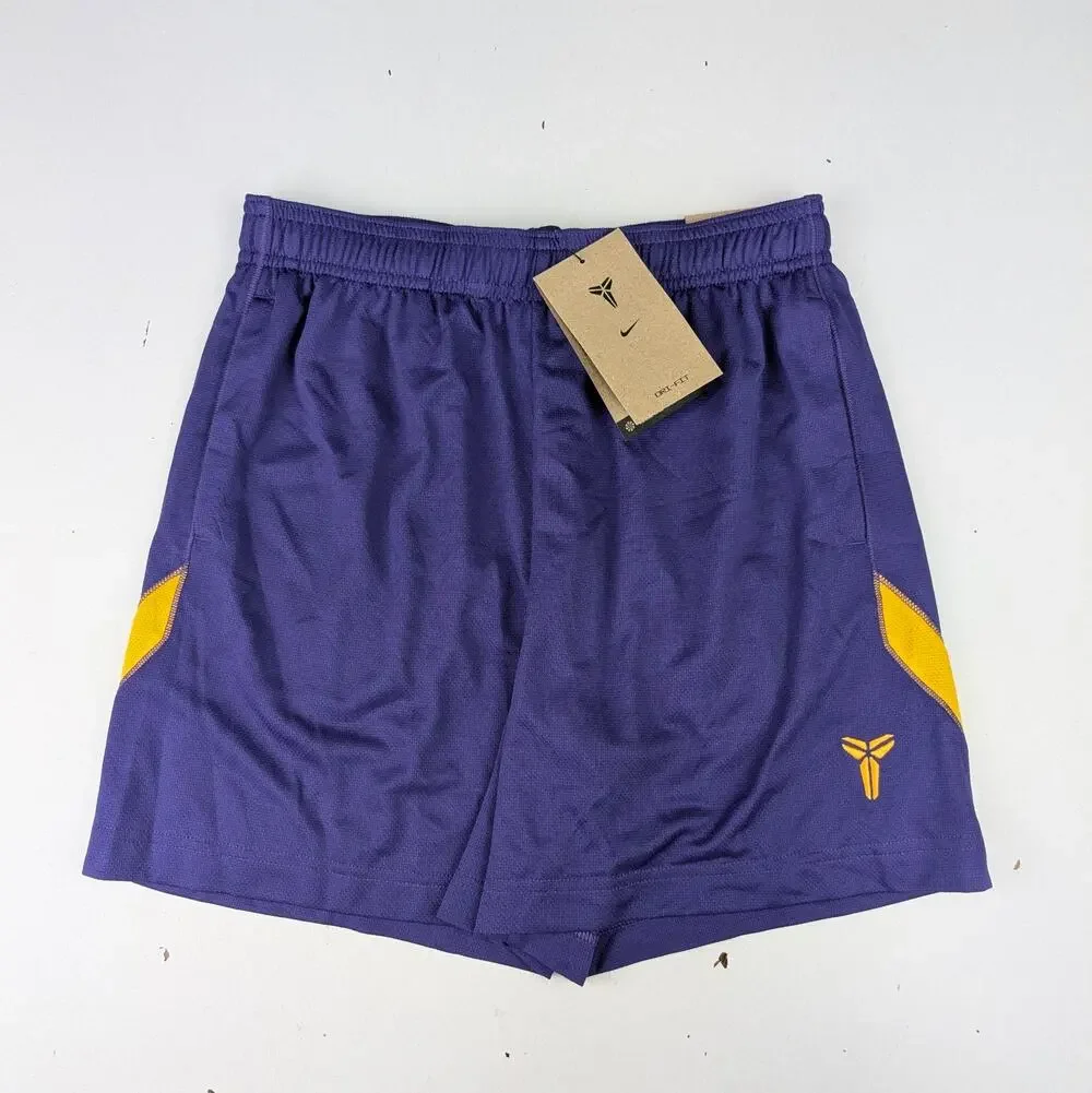 Nike Boys X-Large Kobe Athletic Shorts - Purple & Yellow