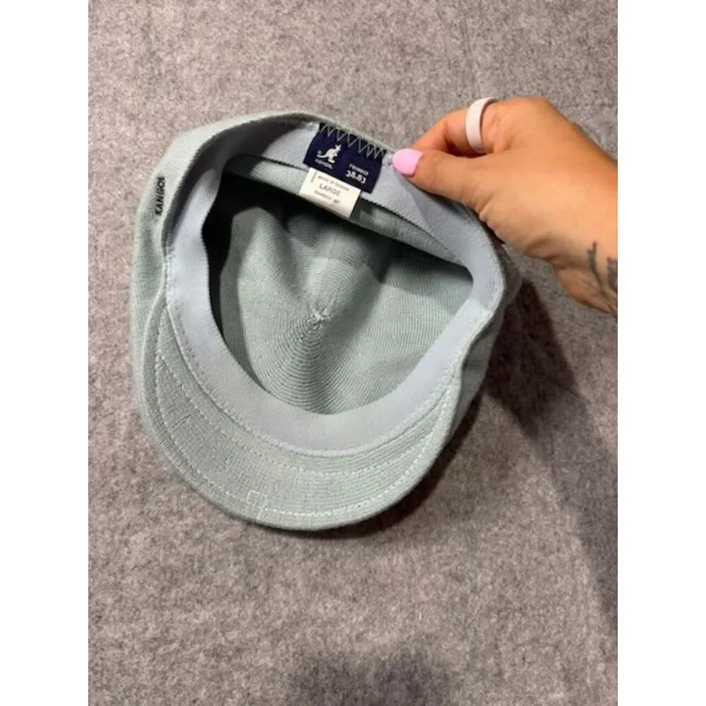 Kangol Tropic 504 Ivy Flat Cap Light Blue Size Large Newsboy Golf Hat