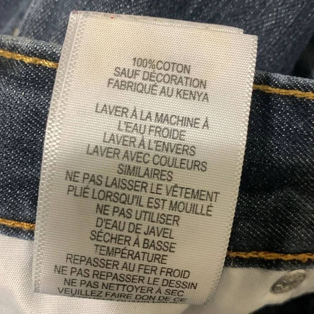 Levis 514 Straight Leg Boys Jeans Dark Wash Denim Size 12 Regular 26x26 Blue‎