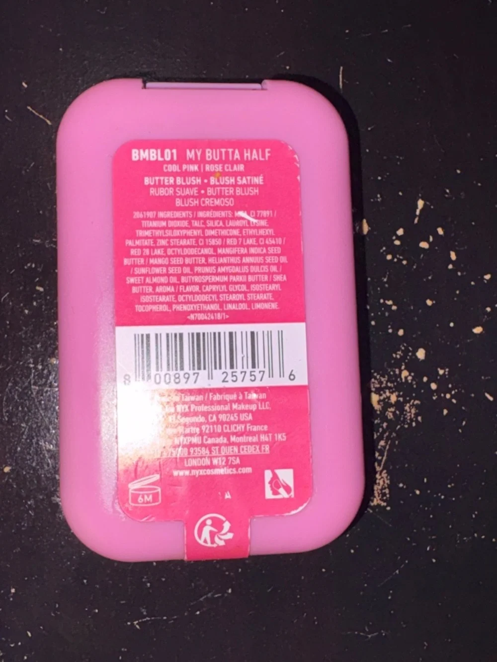 NYX butter melt blush in the shade my butta half