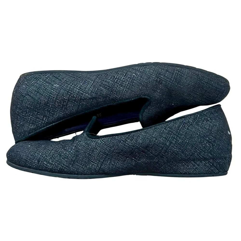 Vaneli Black Textured Slip-On Flats Size 9M Comfort Shoes