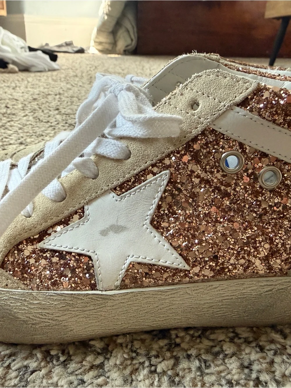 Golden Goose laces leather handcrafted