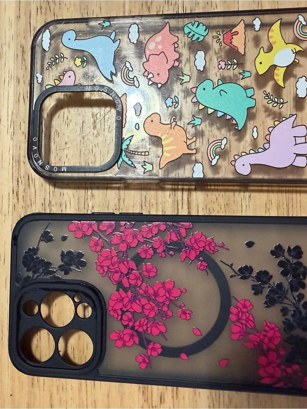 Apple iPhone 14 ProMax - MOSNOVO Cute Dinosaur & Floral iPhone Case