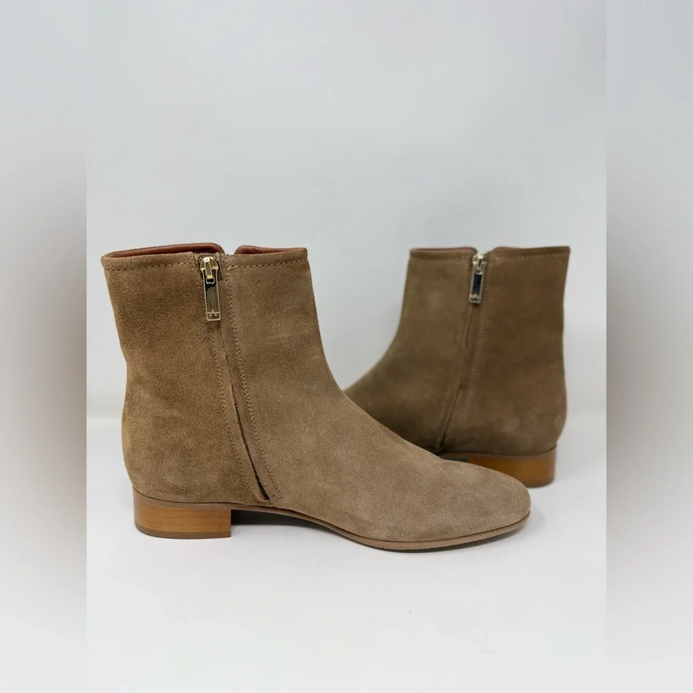 New Aquatalia Sahara Weatherproof Bootie Brown Suede Sz 9