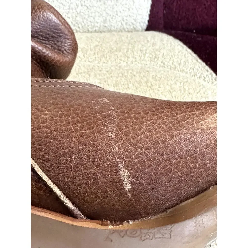 Matisse Brown Cognac Leather Heel Tall Boots Women's Size 8
