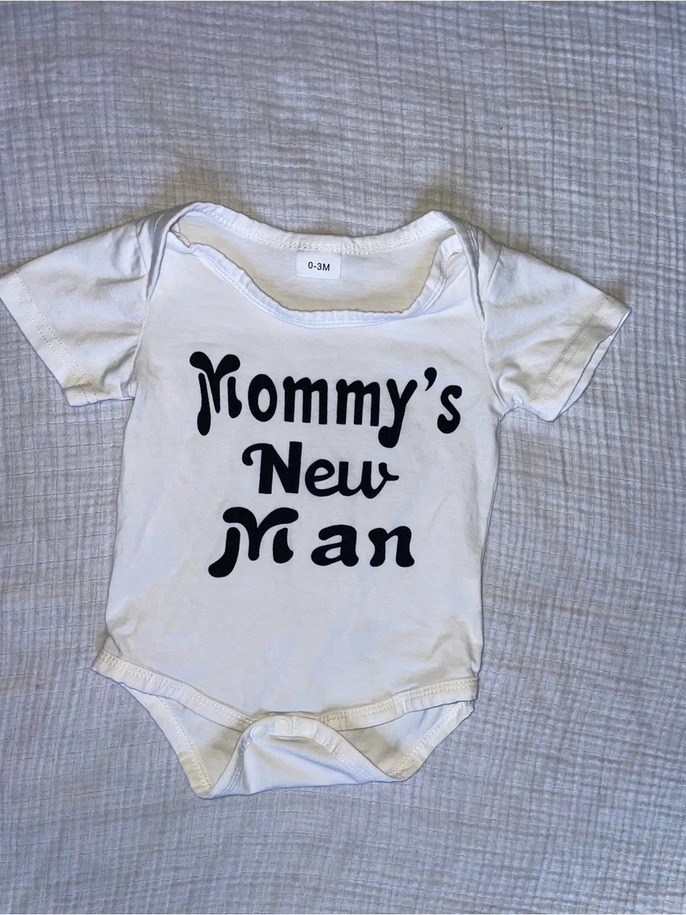 Mommy's New Man White Baby One-Piece Bodysuit