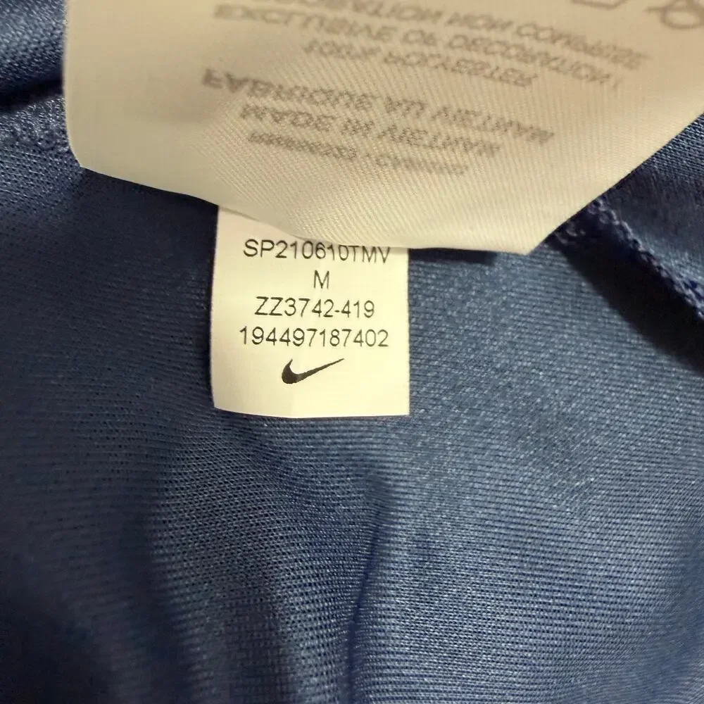 Nike Dri-FIT Michigan Recreational Sports Polo Shirt Medium Wolverines Blue NWOT