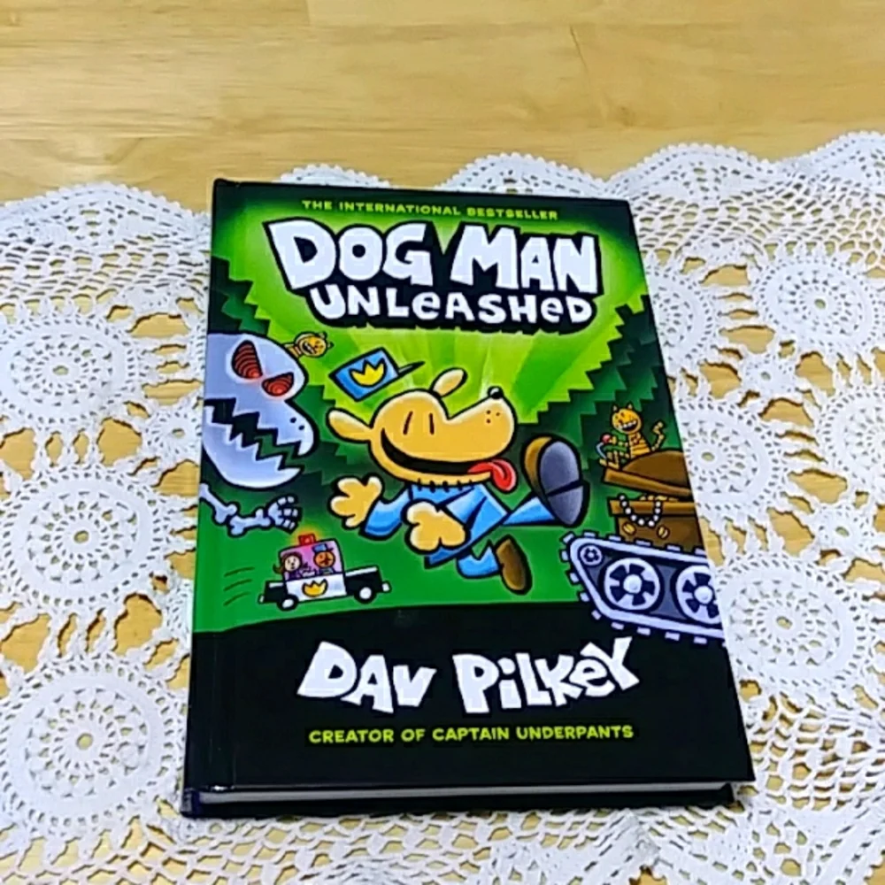 Unleashed Dog Man by Dav Pilkey, Scholastic, color-illustrated comic