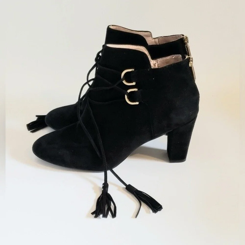 Taryn Rose Trisha Women's Black Suede Ankle Boot Size 9.5 M