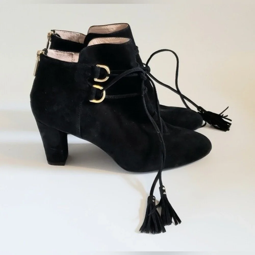 Taryn Rose Trisha Women's Black Suede Ankle Boot Size 9.5 M