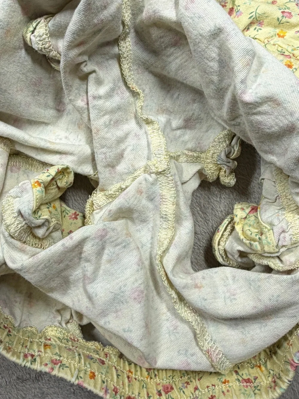 Polo Ralph Lauren Girl’s Ditzy Floral Yellow Ruffle 100% Cotton Shorts Size L