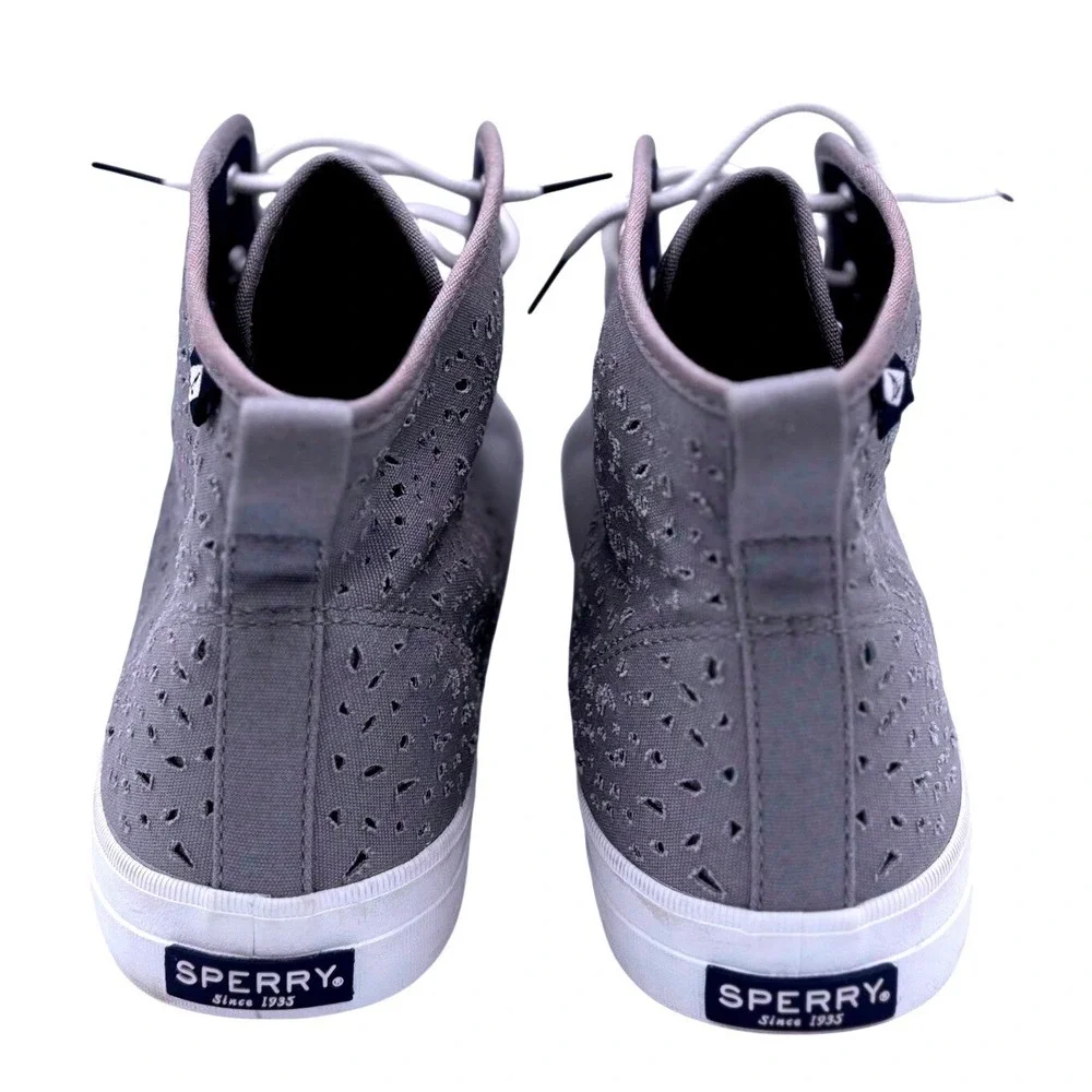 Sperry Crest Vibe Gray High Top‎ Cutout Sneakers Womens Size 12 Casual