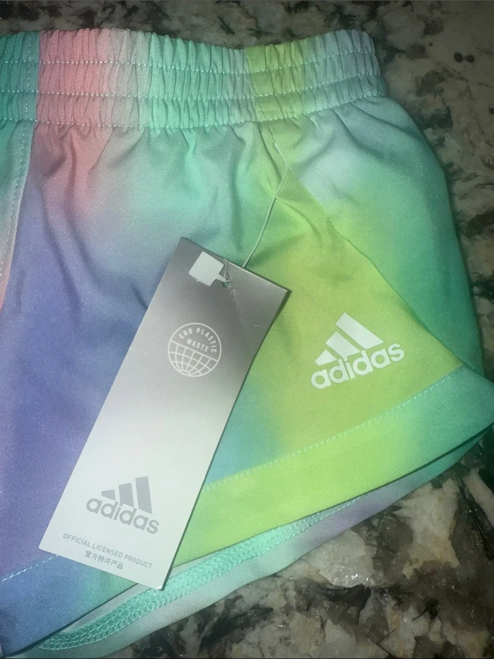 Girls' Pastel Tie-Dye Satin Shorts