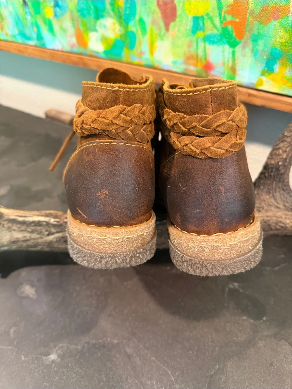 Born brown suede