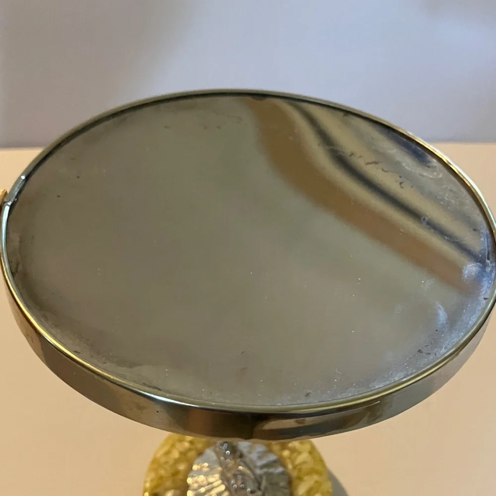 Vintage Metallic Dragonfish‎ Vanity Mirror on Weighted Base
