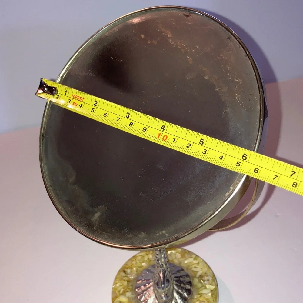 Vintage Metallic Dragonfish‎ Vanity Mirror on Weighted Base