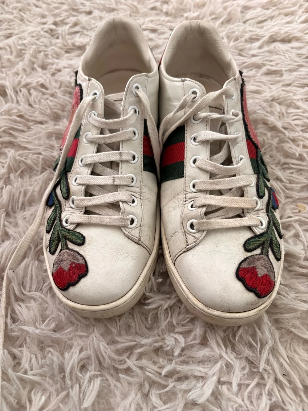 Gucci white leather